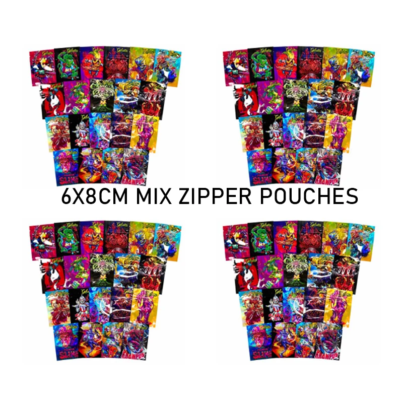 50 قطعة حقيبة بلاستيكية صغيرة مسطحة مغلقة التوابل عشب سستة الحقيبة الحلوى مسحوق القهوة تخزين الحقائب أكياس مايلر قابلة للإغلاق مقاومة للماء