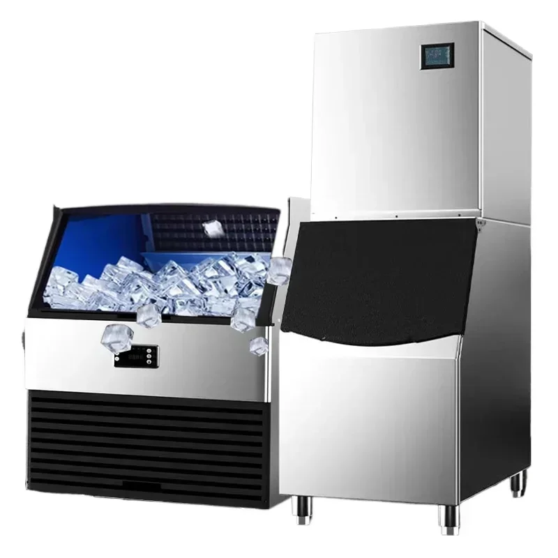 Ice machine Commercial large-scale large-capacity ice cube bar stall milk tea shop Automatic ice machine