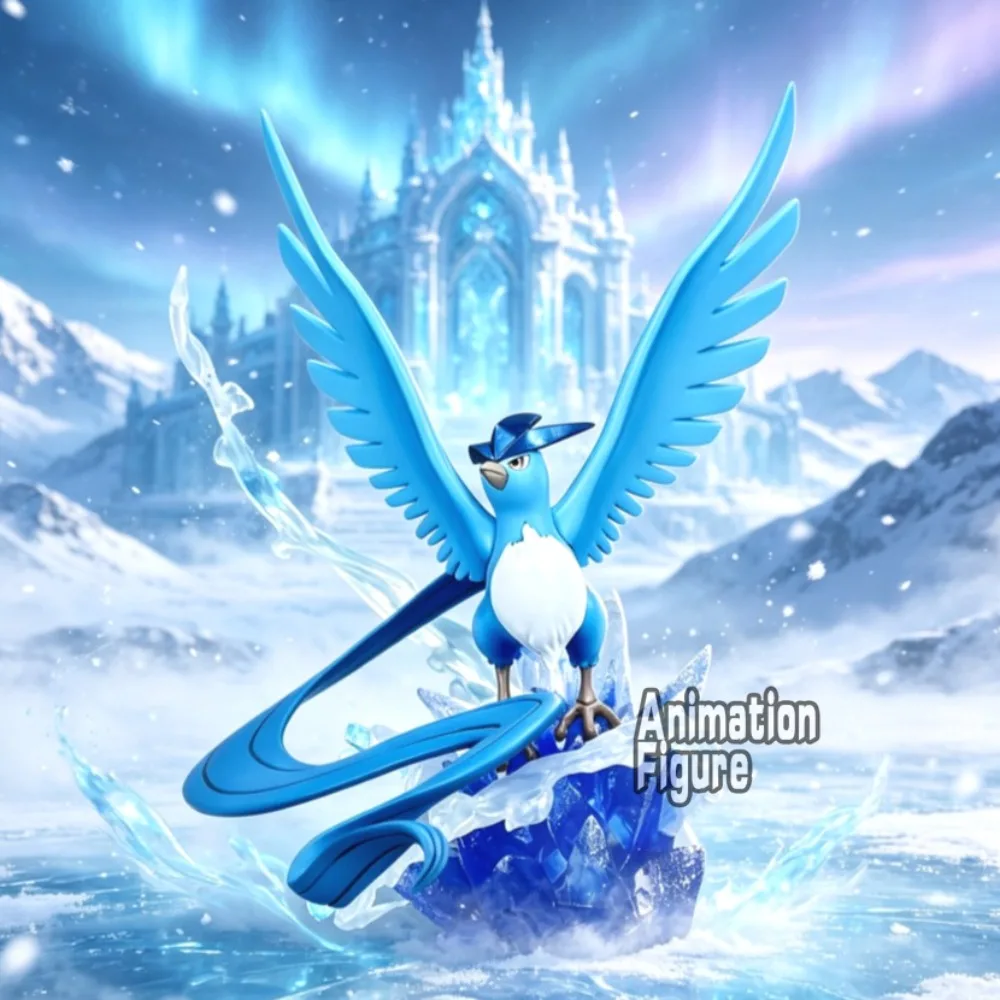 16cm/6,29 Zoll Anime Figur Articuno Pokémon Actionfiguren PVC-Statue Desktop-Ornament Sammlermodell Spielzeug Geschenke
