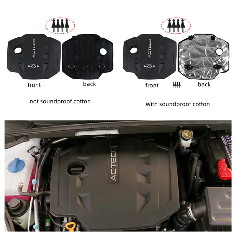 

For Chery ARRIZO5 ARRIZO 5 Engine protection cover modified hood dust cover acoustic insulation board car Accessories