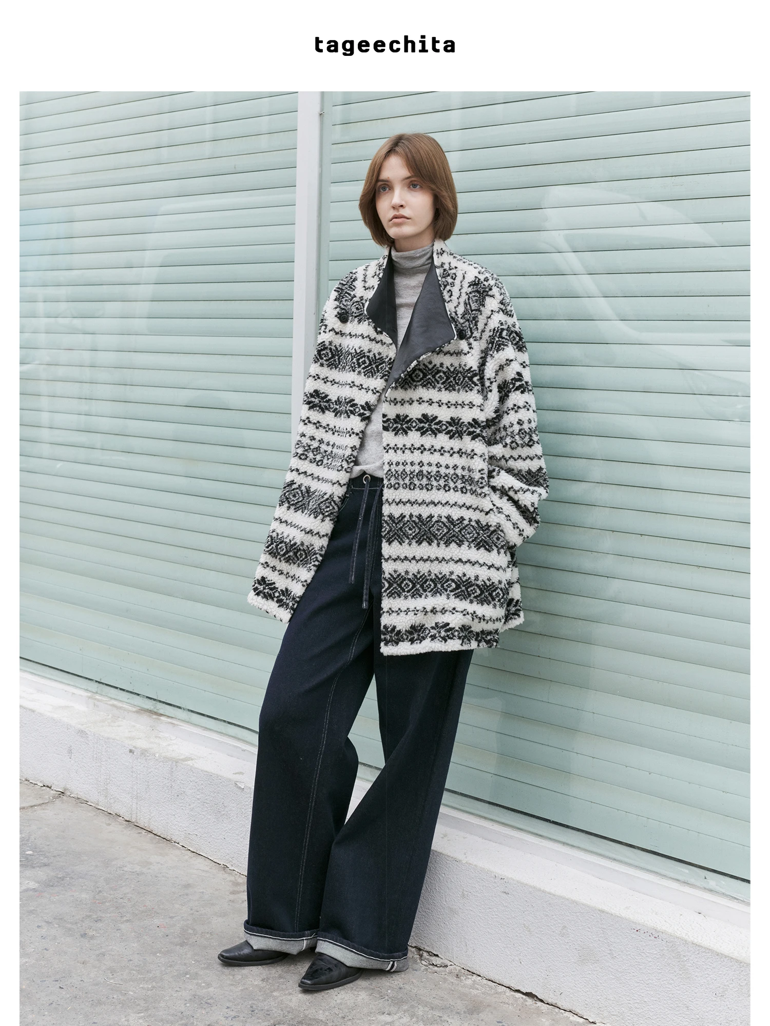 

TAGEECHITA Fce Lined Thi Warm Outerwear Coat Loose Fit Autumn Winter Polyester Nylon Cosite Fiber Women's Jaet