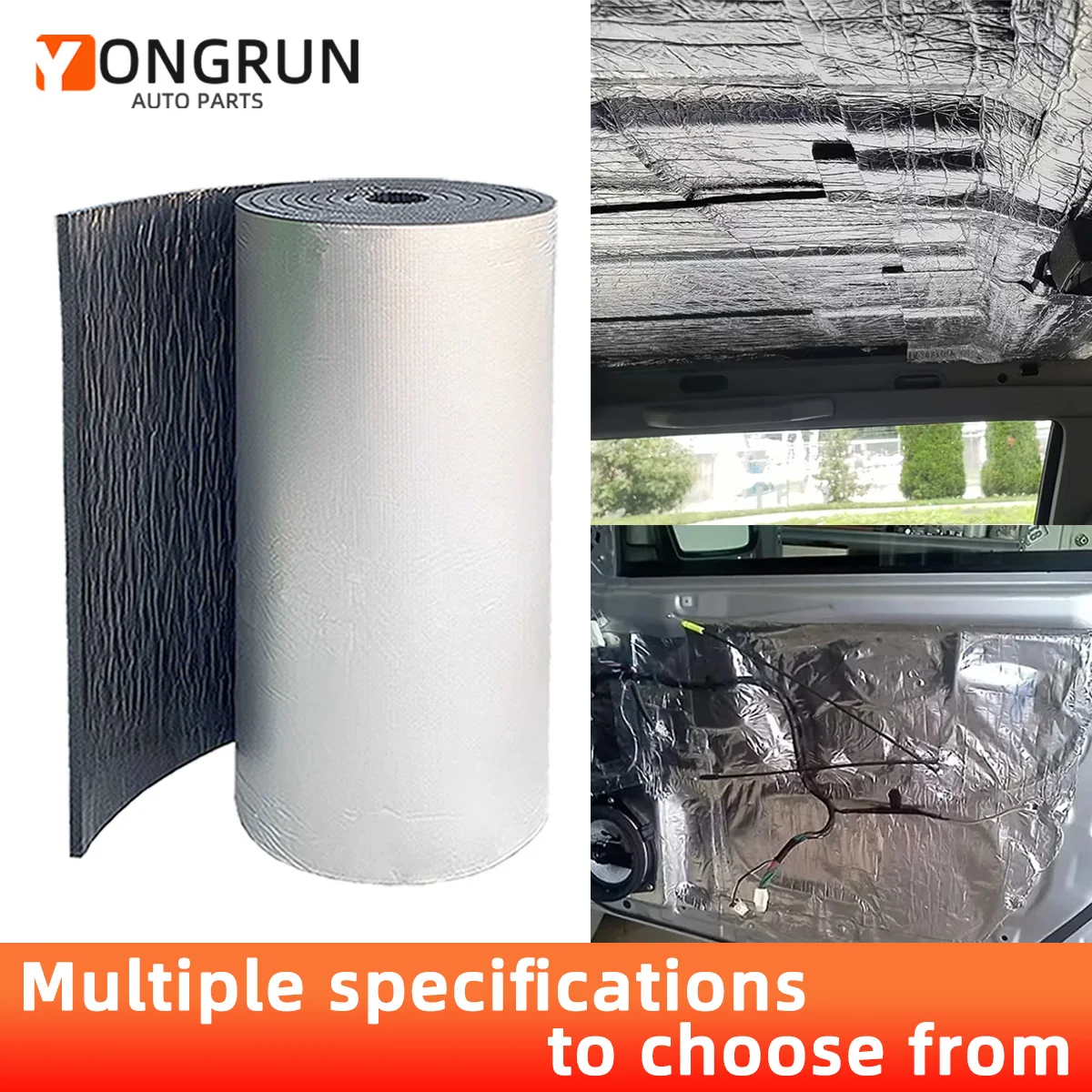 YONGRUN 1PC Algodón Aislante Acústico para Motor General Motors, Almohadilla de Aislamiento para Techo, Algodón Aislante Acústico Autoadhesivo