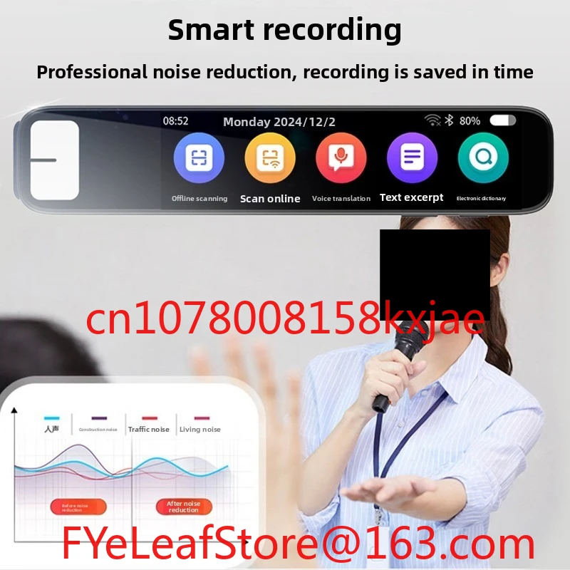 Multi Functional Offline AI Fast Translation Multi Language Pen Supporting  Language Translation Machine Metal texture