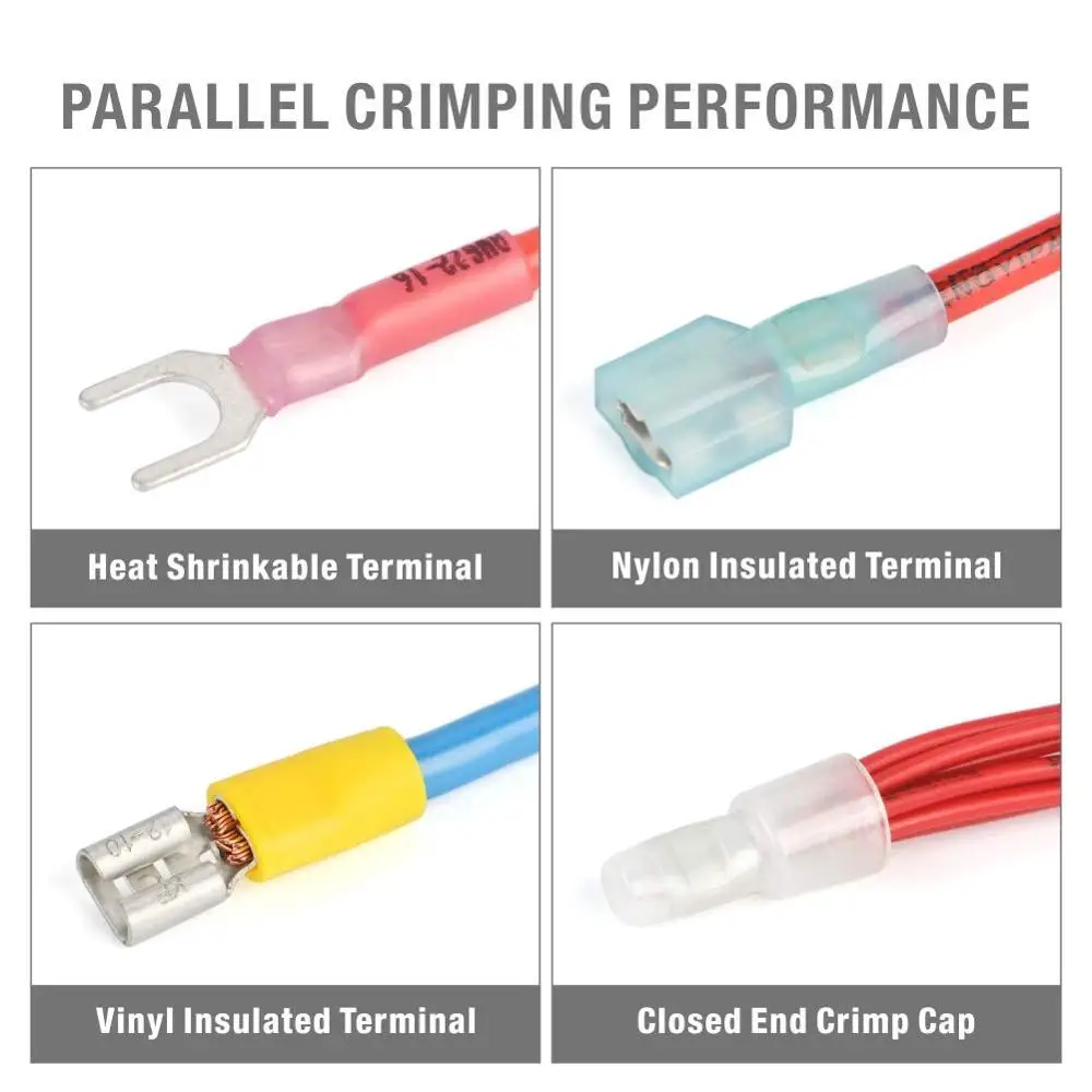 IWISS IWS-2210H Crimping Pliers Ratchet Crimper Tool Heat Shrink Connectors Awg22-10 Clamp Tools  9-inch Krimptang