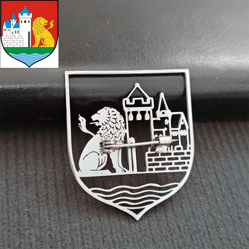 مخصص الفولاذ المقاوم للصدأ شعار بروش مخصص Compay الموظف بروش نادي شعار متجر شعار المضادة للحساسية شارة معدنية هدية الكريسماس #2