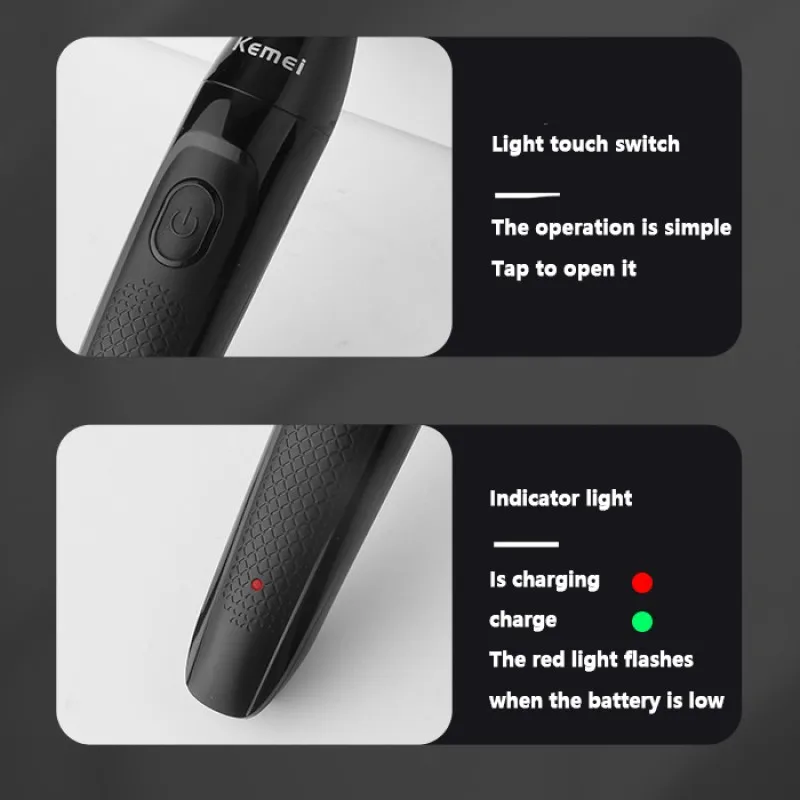Kemei 114 Electric Shaver Waterproof Razor 3 In 1 Nose Ear Beard Pubic Hair Trimmer Body Ball Groomer Multifunction Men Grooming