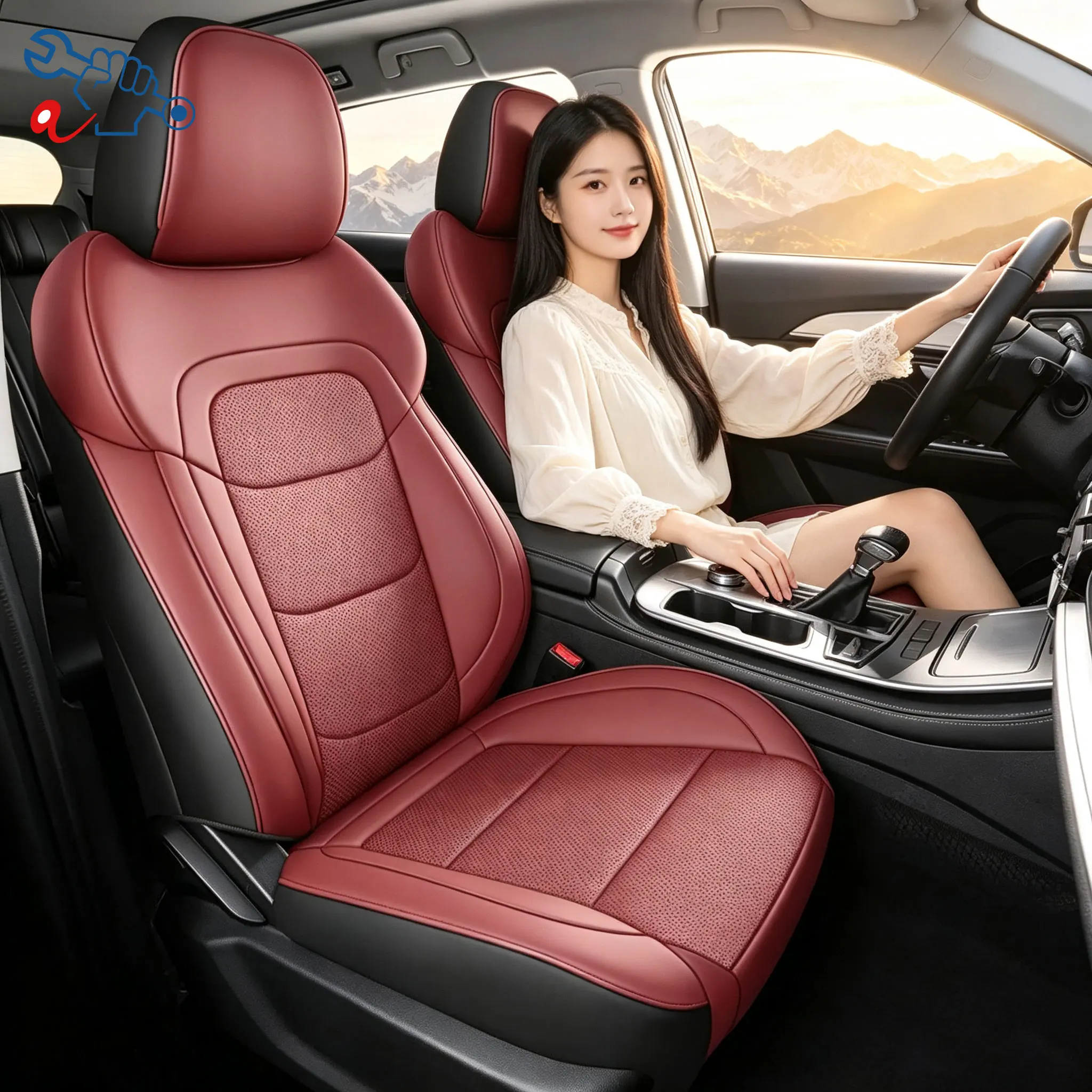 Left‑Drive Car Seat Cover For Jetour X70 2018‑2023 All‑Weather Auto Seat Cushion Modified Interior Full Surround Seat Protector