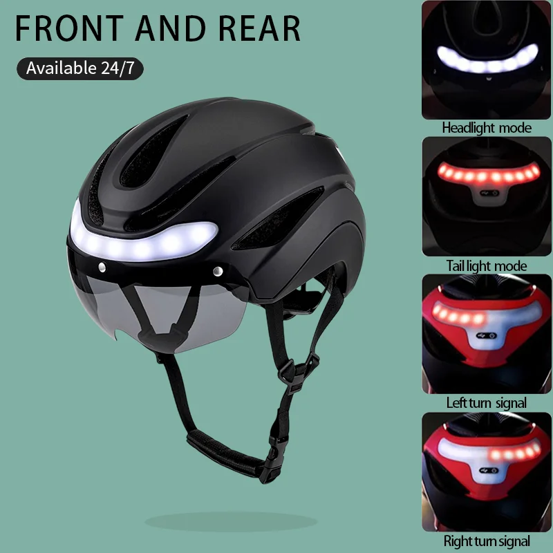 

Urban Electric Scooter Helmet Cycling Helmets for Man Women Night Riding Turn Signal Safety Bike Helmet with Lights Ciclismo