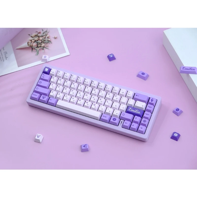 XDA – capuchons touches clavier, 124 touches, dessin animé, sorcière du givre, PBT épais, pour jeux mécaniques