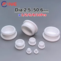 White Conical Snap-on Silicone Rubber T Type Plug Blanking End Caps Tube Inserts Bung Proof High Temperature