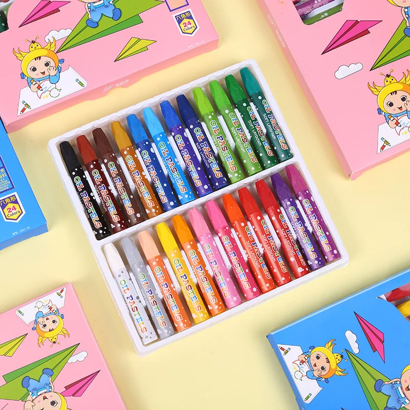 12/18/24/36 Color Oil Pastel Children Crayons Kindergarten Coloring Graffiti Art Painting Tools School Stationery Gifts