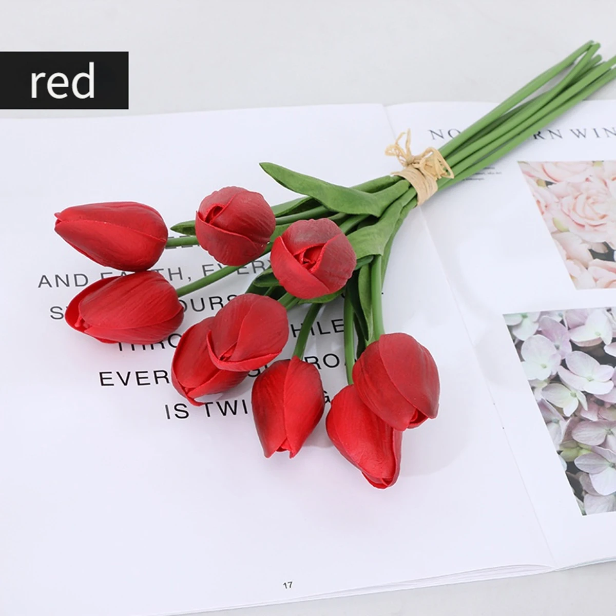 1 Piece Tulip Artificial Flower Real Touch Artificial Bouquet Fake Flower for Wedding Decoration Flowers Home Garden Decor