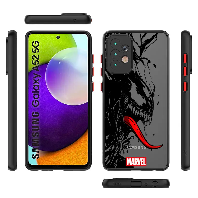 Case for Samsung Galaxy A14 A70 A30 A34 5G A30s A51 A13 A52 A31 A12 A50 A71 4G Shockproof Armor Clear Marvel Venom Soft Cover