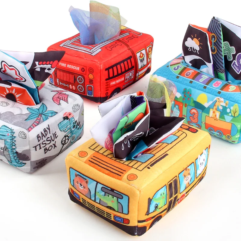 Baby Draw Papieren Handdoek Scheurt Tissue Box Baby Puzzel Vroeg Onderwijs Montessori Kinderen Doek Speelgoed