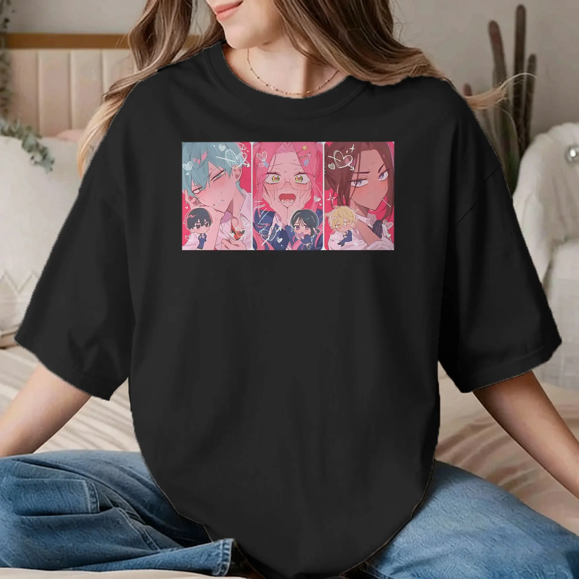 Alien Stage Anime T Shirt for Men Women Cotton Humor T-Shirt O Neck Mizi Sua Till Ivan Hyuna Luka Tees Short Sleeve Tops Graphic