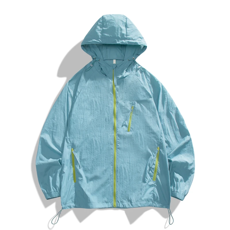 Women's Summer Lightweight Loose Breathable Sports and Leisure Sunscreen Jacket Couple's Outdoor UV Resistant Skin Clothing