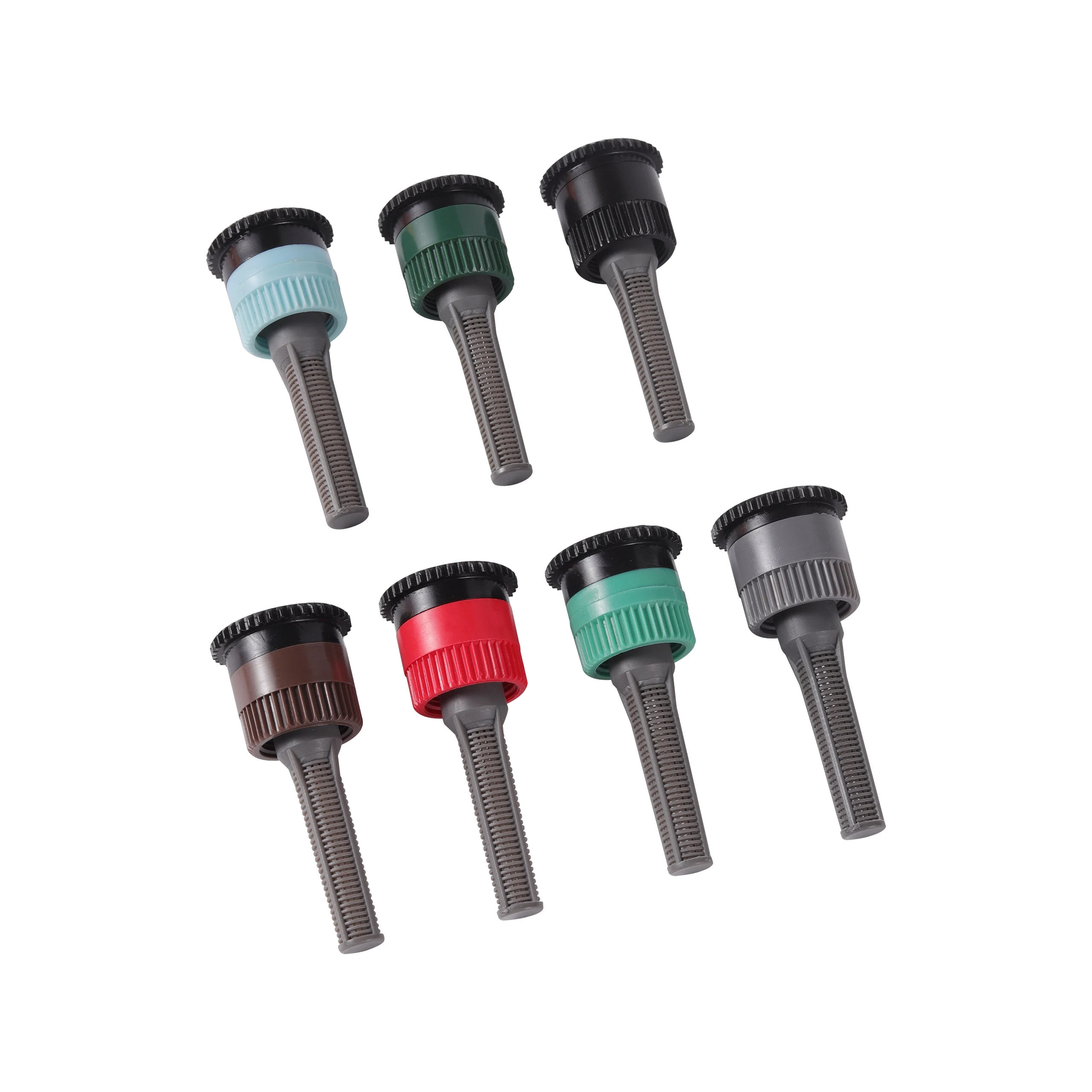 2 Stück 360 Grad verstellbarer Pop-Up-Sprinkler 15 mm Streudüse Garten-Rasensprinkler 1/2 Zoll Befestigungszubehör