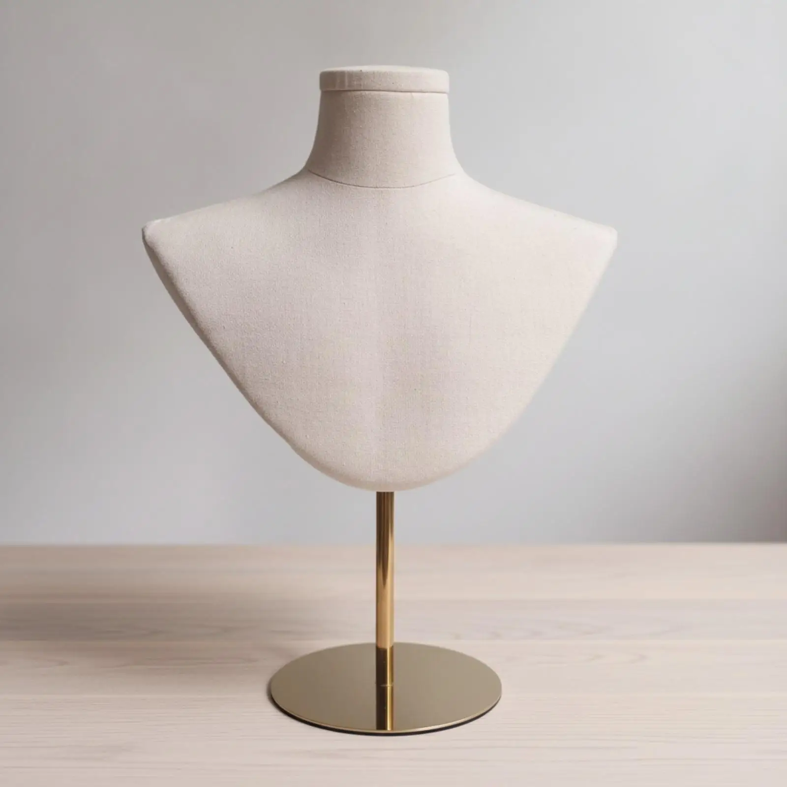 Jewelry Bust Display Stand with Round Base Adjustable Height for Retail Store Counter Necklace Scarf Organizer