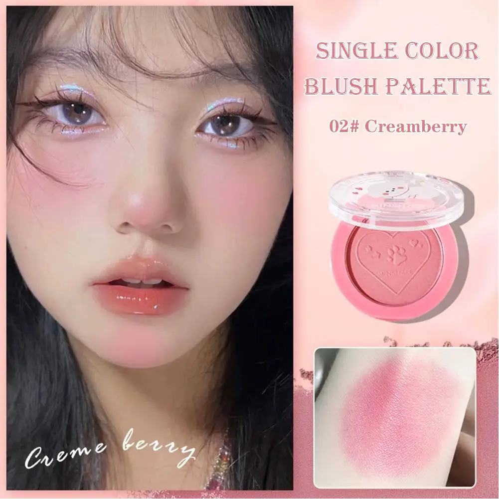 輪郭を整え、自然な輝きを与えるマットシングルブラッシュ、頬と肌のハイライト用のポータブルフェイスパレット S5J4