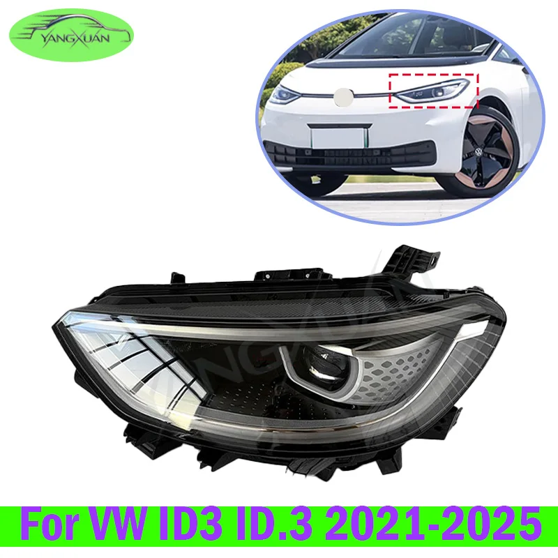 Car Front Bumper Headlight For VW ID3 ID.3 2021-2025 Matrix Type Front Bumper Headlight Signal Lamp Head Light
