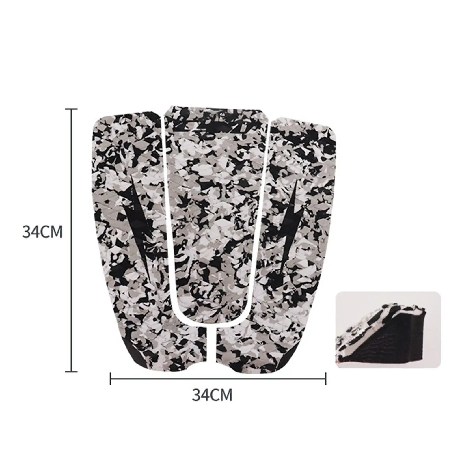 Picture 3: Surfboard Traction Pads Surfboard Deck Traction Pad Self Sticky Surfboard Grip Pad Deck Grip Pad for Longboard Paddle Board