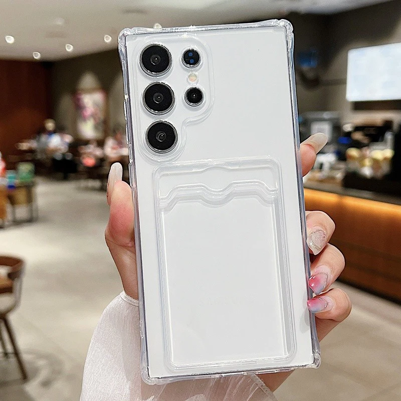 حافظة ناعمة من السيليكون لهاتف سامسونج جالاكسي S25 S24 S23 S21 FE S22 Ultra Plus حافظة للبطاقات شفافة مضادة للصدمات Fundas #6