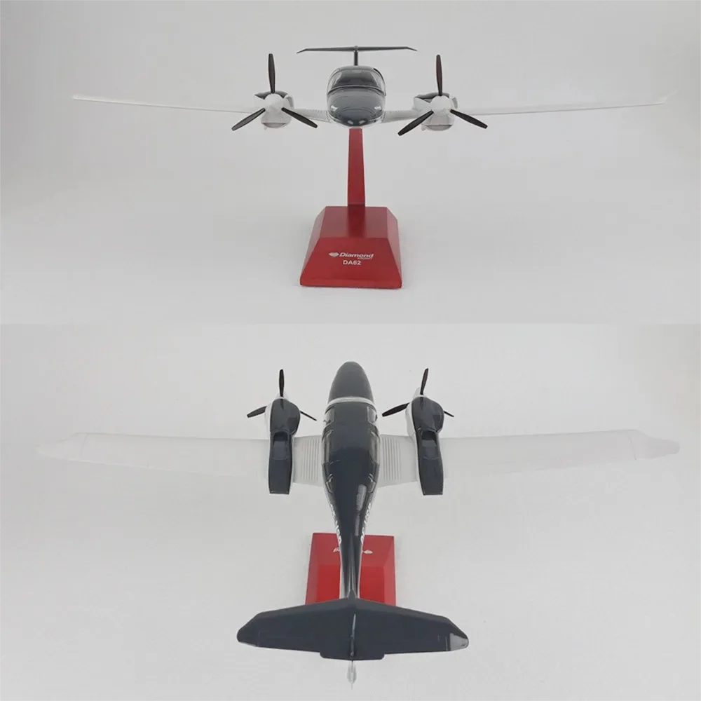 Diecast 1:32 Scale Austrian DA62 Business Jet Plastic Model Airplanes Classic Finished Static Collectible Aircraft Gift Display