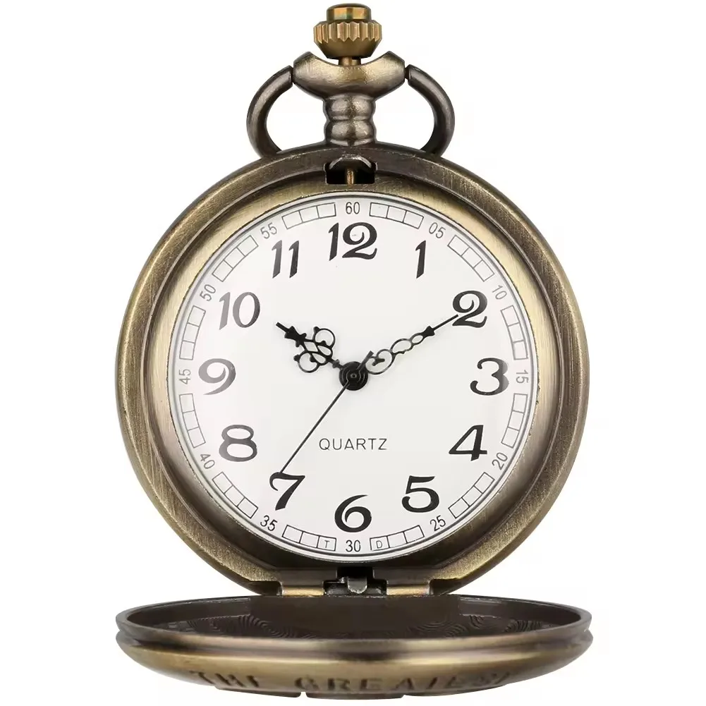 The Greatest Bro Men Steampunk Quartz Pocket Watch With Chain Gift for Birthday