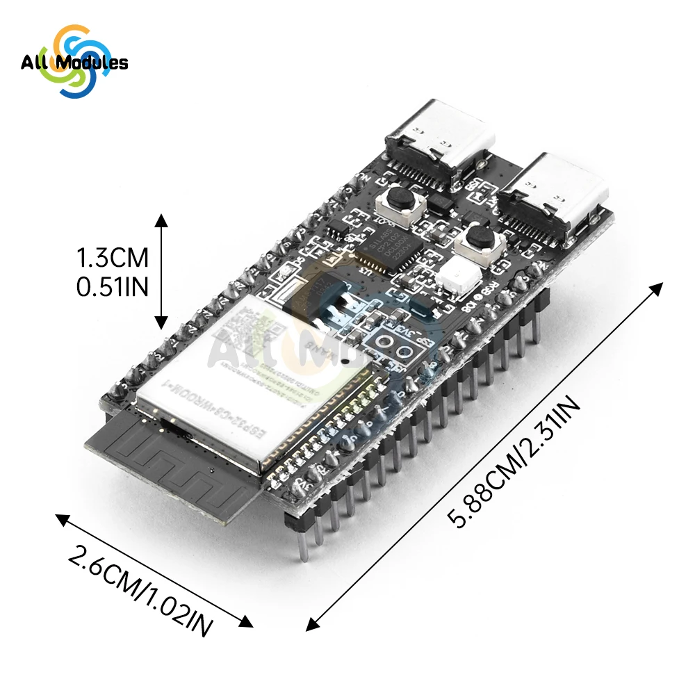 ESP32-C6-DevKitC-1 WiFi Bluetooth Development Board Core Board CP2102 Onboard ESP32-C6-DevKitC-1-N8 Module TYPE-C Interface