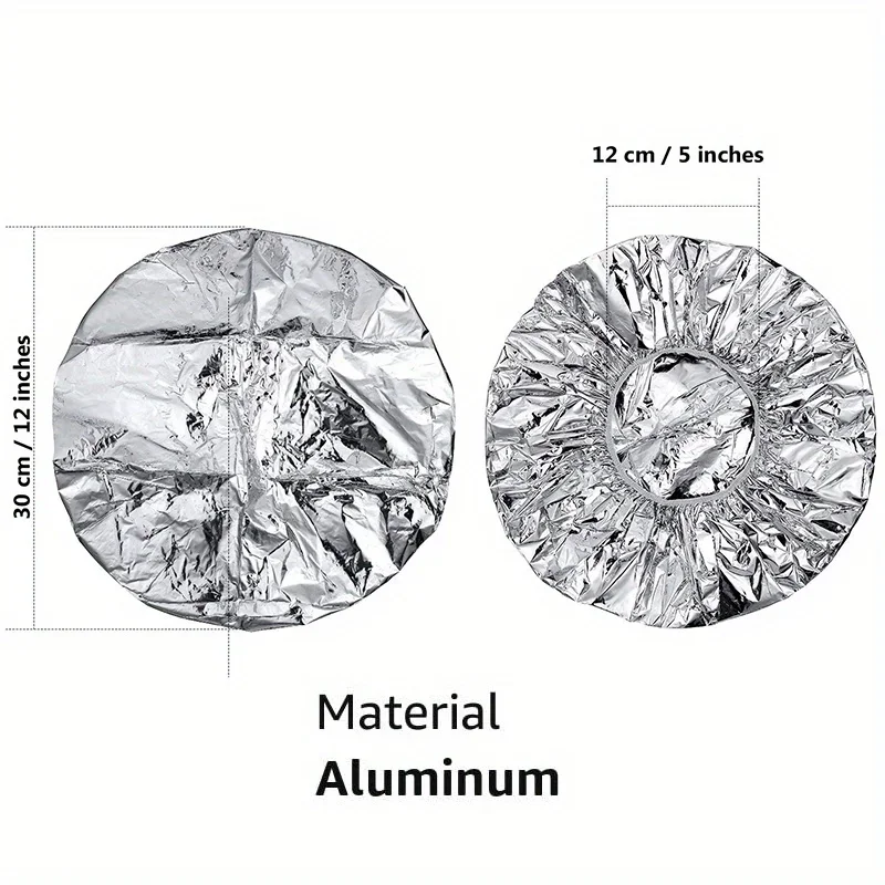 4pcs/1set Reusable Aluminum Foil Deep Conditioning Caps for All Hair Types - Ideal for Coloring & Styling, Salon Quality