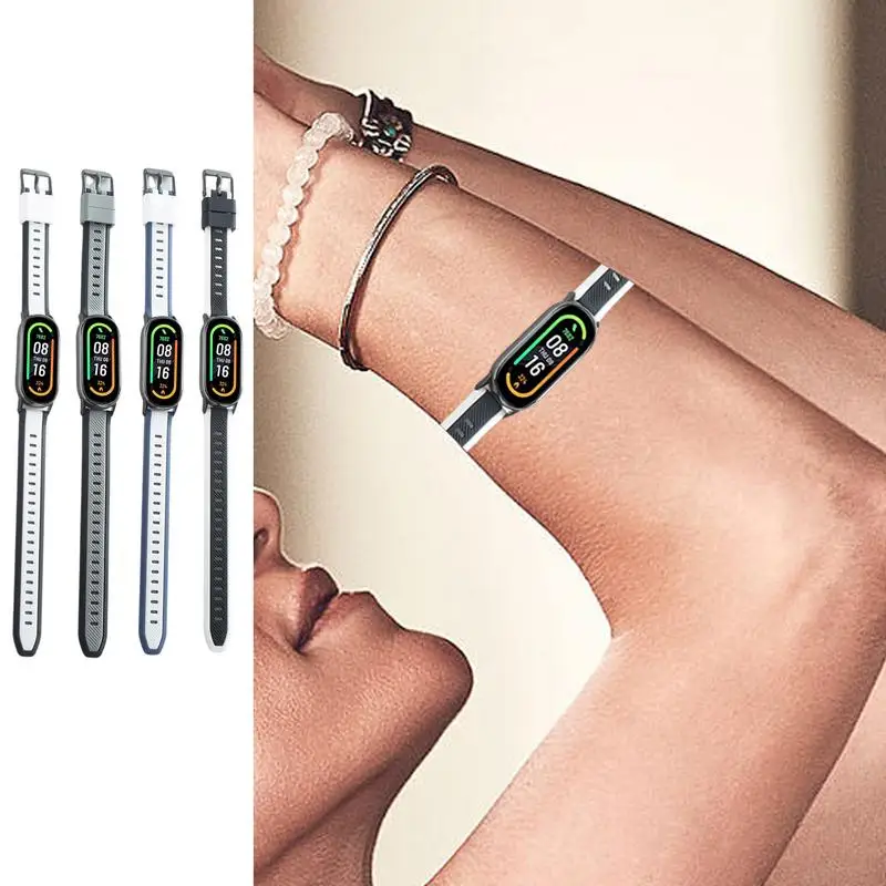 Дышащий ремешок для часов, сменный спортивный ремешок для часов, удобный двухцветный дизайн, сменный браслет, водонепроницаемый ремень