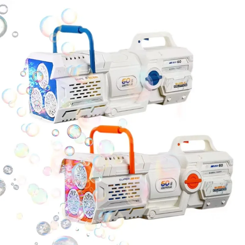 

2023 new 60-hole Gatlin bubble machine automatic bubble machine toys children's outdoor game toys
