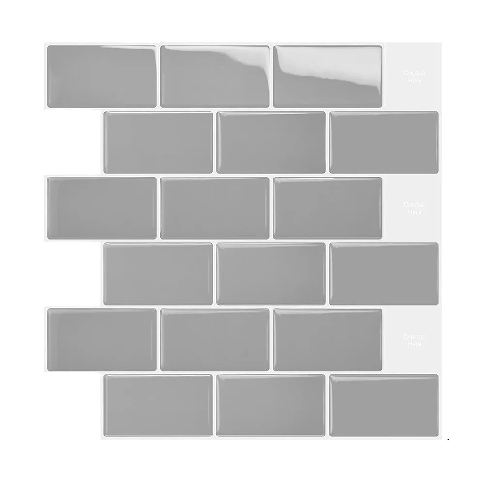Self-adhesive 3D Stereo Wall Stickers Brick Design Oil Proof Backsplash Wall Decals Waterproof Moisture-proof