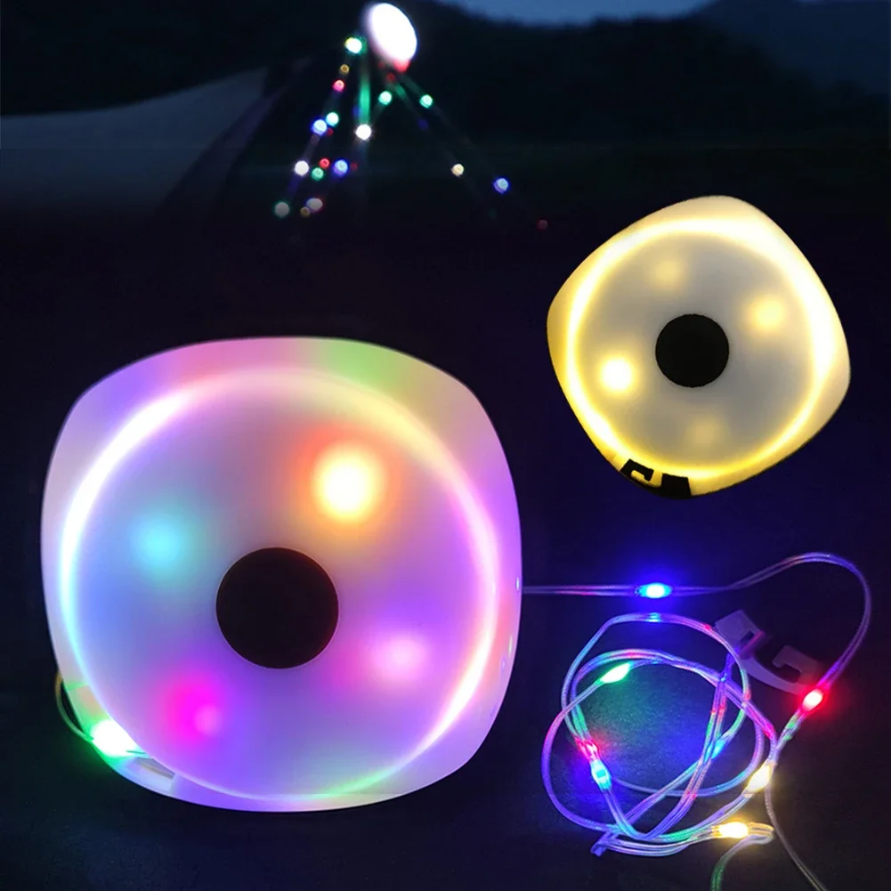 

2000mAh IPX6 Waterproof Camping String Lights 33Ft Light with Lanterns 2 in 1 Design Camping Lights Rechargeable Flashlights