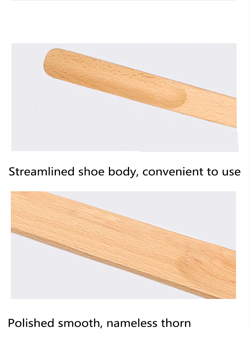 39cm Professional Wooden Shoe Horn extra Long Handle Flexible Shoehorn for seniors Useful Shoe Lifter Shoe Spoon Home Tools