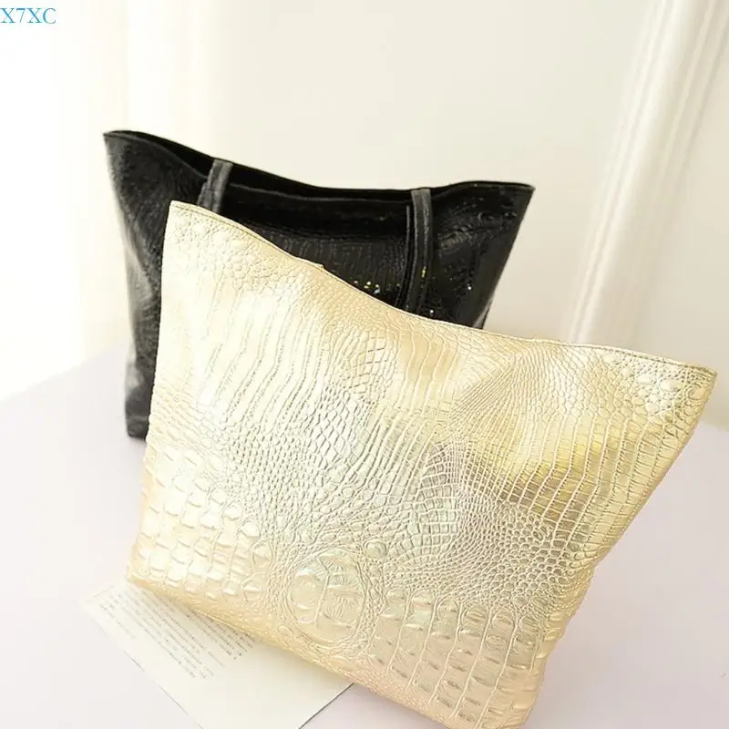 X7XC Modern Shoulder Bag PU Leather Texture Handbag for Various Occasion