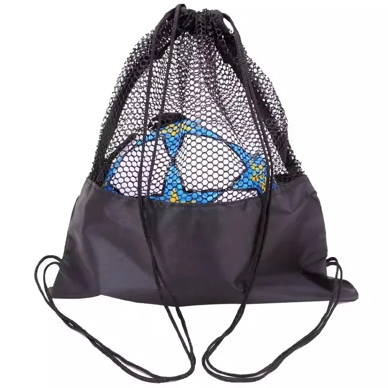 Basketball Shoulder Bag Tear Resistant Outdoor Portable Gym Bag Drawstring Backpack Football Rugby Softball Traveling Volleyball