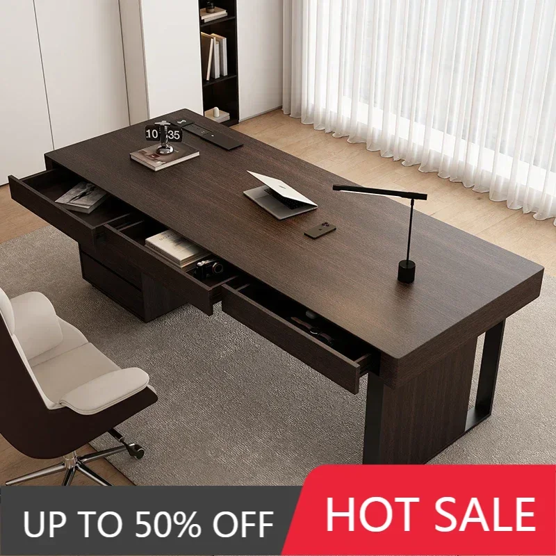 Storage Style Office Desks Simple Unique Narrow Study Cheap Office Desks Luxury Modern Study Escritorios Work Station Table