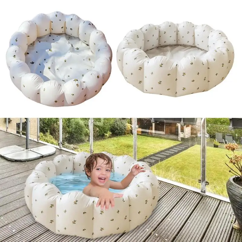 

Kids Pools for Backyard Summer Inflatable Flower Shape Children Pool Portable Swimming Pool for Relaxing & Shower Indoor outdoor