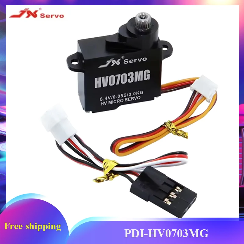 

JX PDI-HV0703MG Micro Servo 3KG Digital Servo Coreless Motor 8.4V Full Aluminum Casefor RC Cars Helicopter Crawler