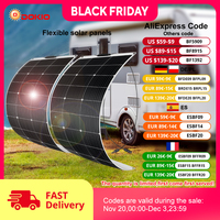 DOKIO 18V 200W Flexible Solar Panels 2PCS 100W Waterproof Monocrystalline Solar Panel Camping RV Home Charge 12V DFSP-100M