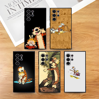 Calvin and Hobbes Phone Case For Samsung Galaxy S25 S24 S22 S23 Ultra S21 S20 Plus 5G Frosted Non-Slip Full Cover Soft Case