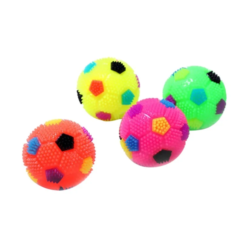 LED Flashing Molar Ball Pet Color Light Ball Interactive Toys Light up Dog Balls Flashing Elastic Ball for Cats Dog Toy Pet