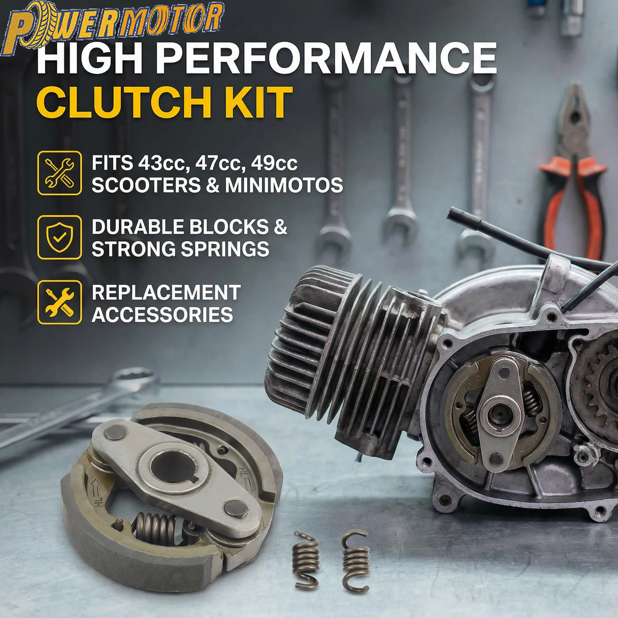 

Scooter Motorcycle Clutch Throw Block 2 Spring 44-6 High Performance 2 Stroke Engine For 43cc 47cc 49cc Minimoto Modified Parts