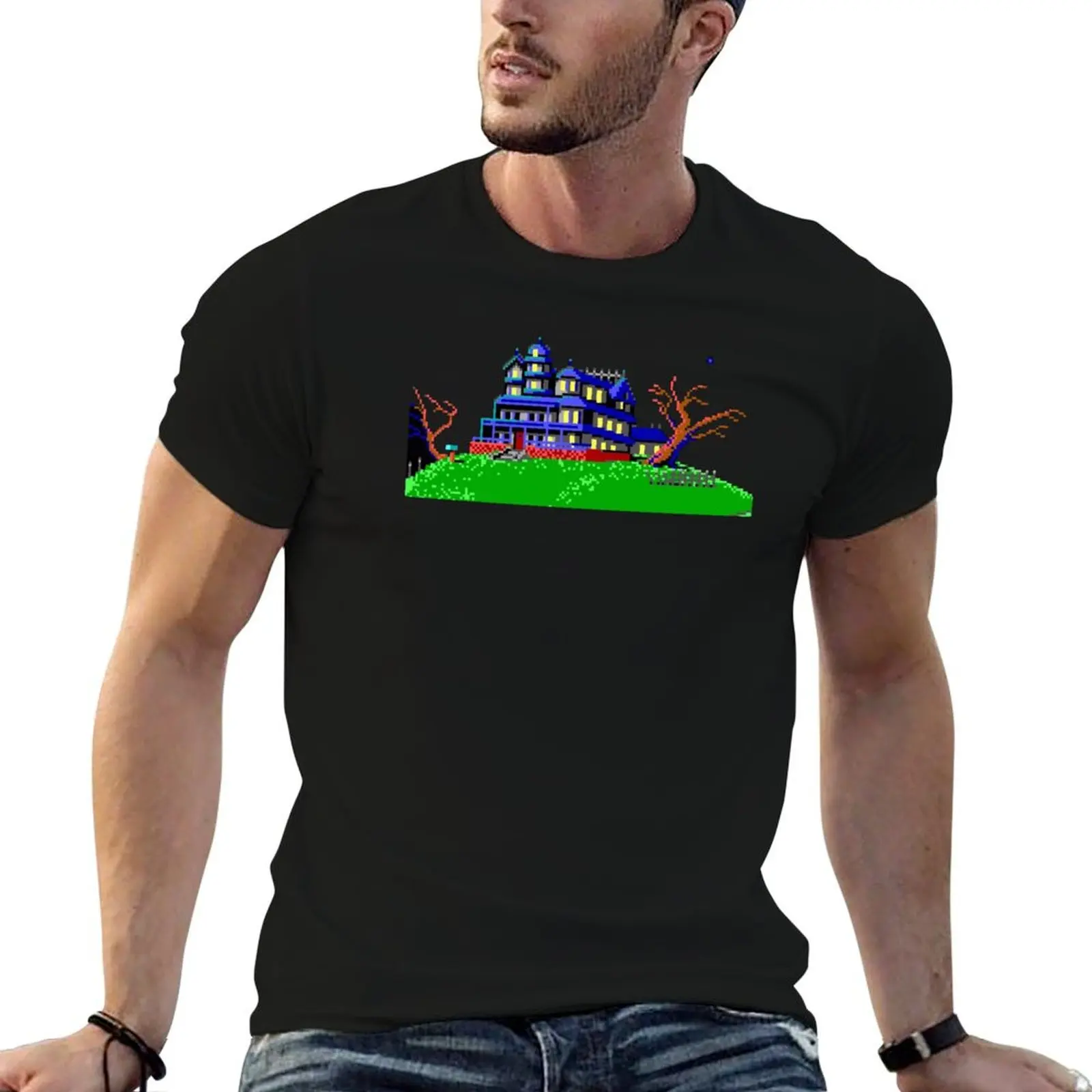 

Maniac Mansion House T-Shirt t shirt man luxury g man t shirts for men t shirt for man T-shirt