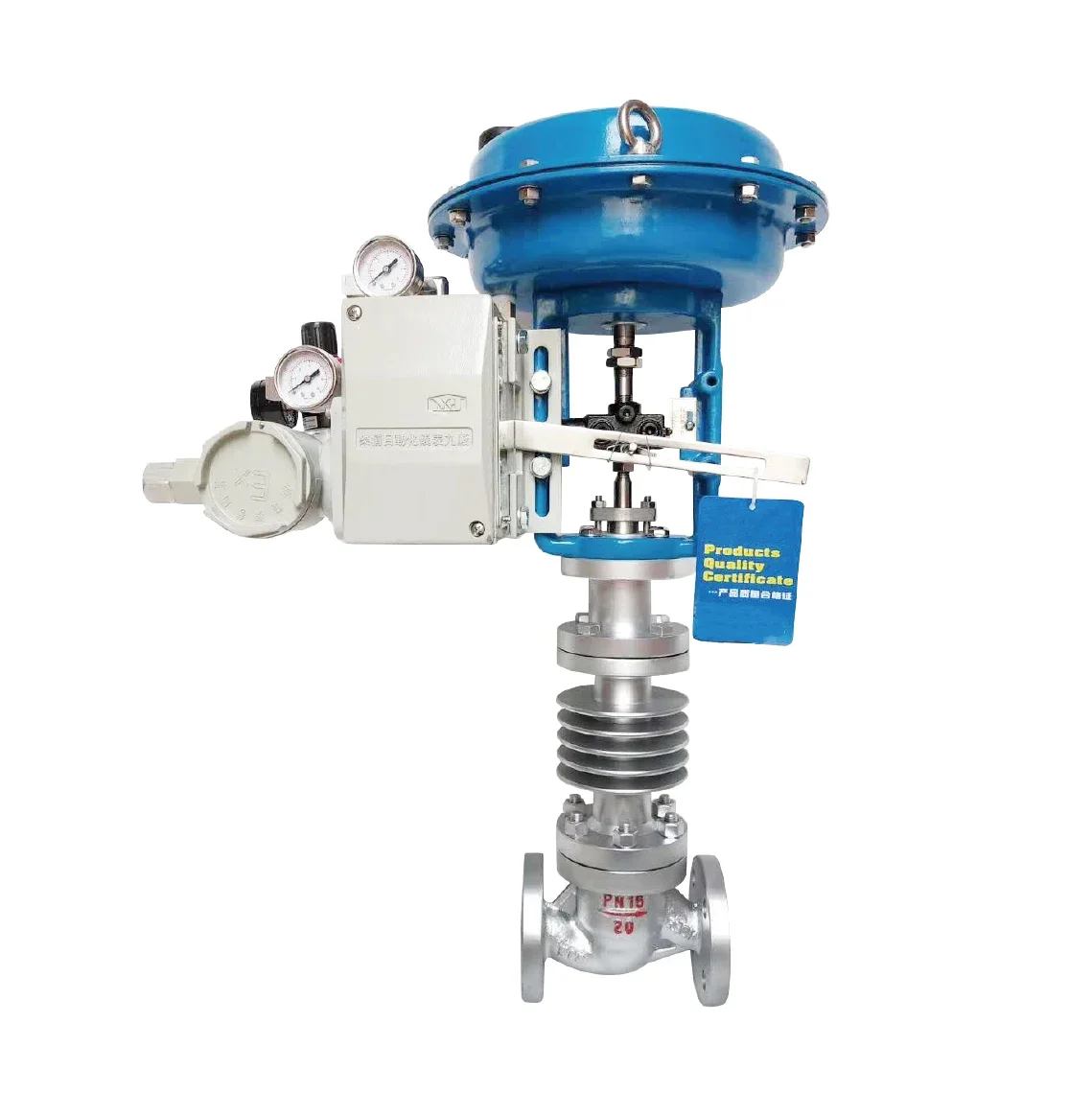 Automatic water steam level pneumatic control Modulating Globe valve WCB SS304 316