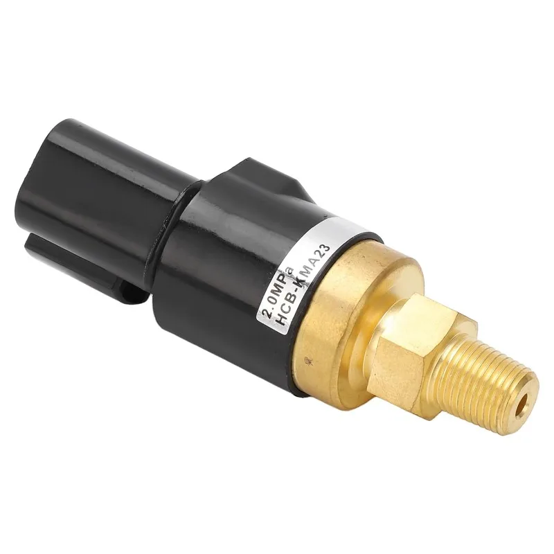 Excavator Pressure Switch 2 Pin High Sensitivity Standard Thread Replacement Pressure Sensor Switch for Kato HD 2.0Mpa