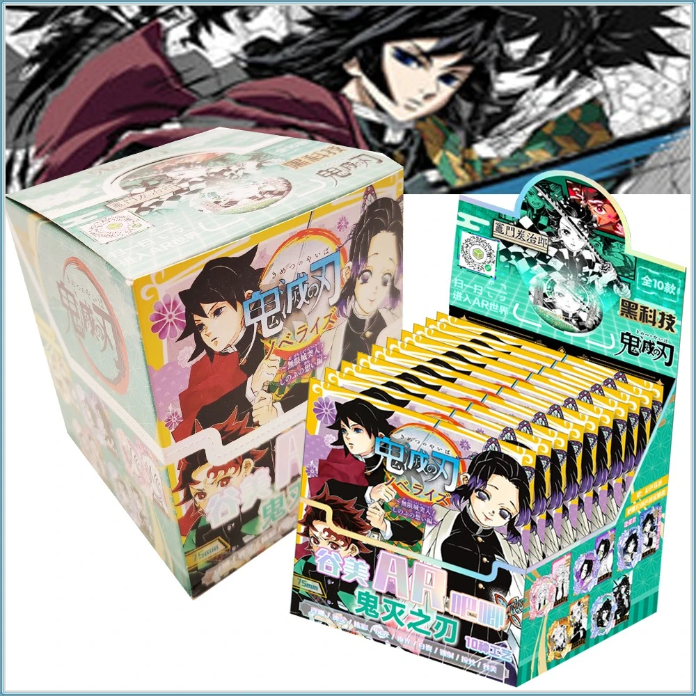 

Коллекционные карточки Demon Slayer: Креативные аниме-персонажи, уникальные AR-значки, украшения для сумок, модные игрушки и подарки