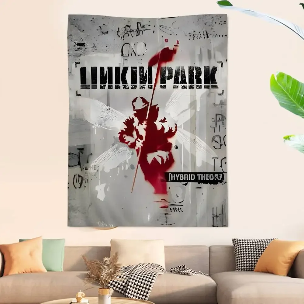 روك باند L-Linkin كول P-Park DIY جدار نسيج الهبي زهرة جدار السجاد المسكن ديكور جدار ديكور فني