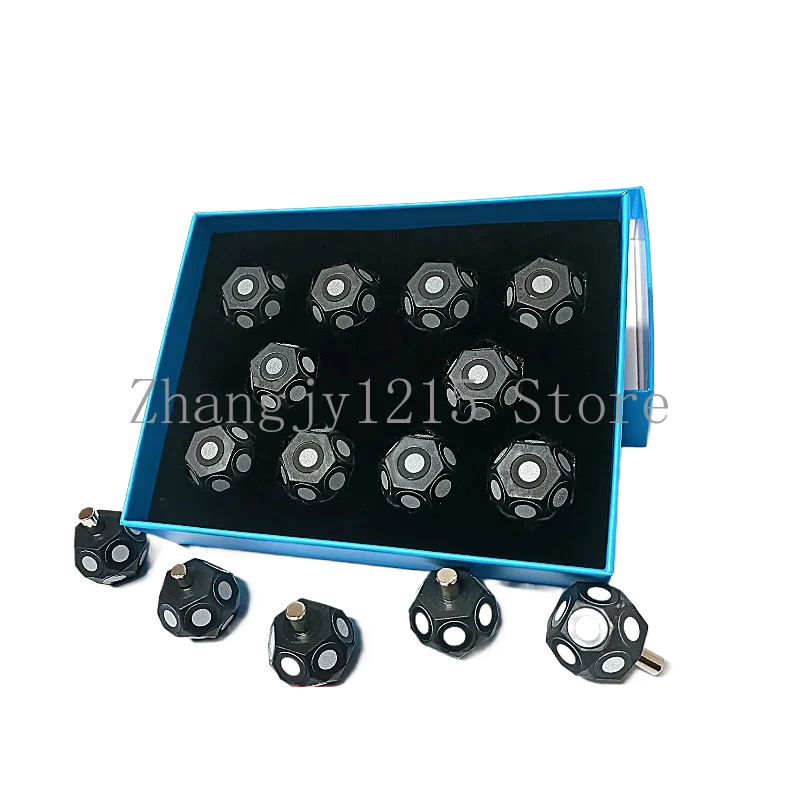 

3D-сканирование сферических многосторонних форм с 3D-сканерами, точками маркировки, портативными светоотражающими маркерами, целевыми точками, A